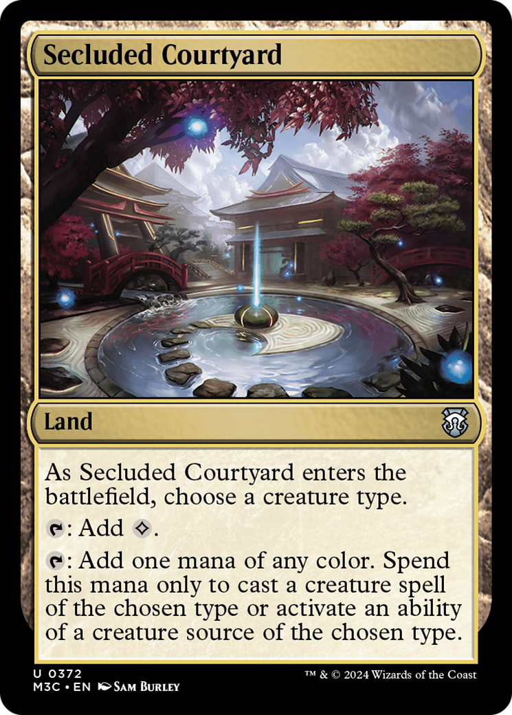 Secluded Courtyard (Ripple Foil) [Modern Horizons 3 Commander] | Magic Magpie