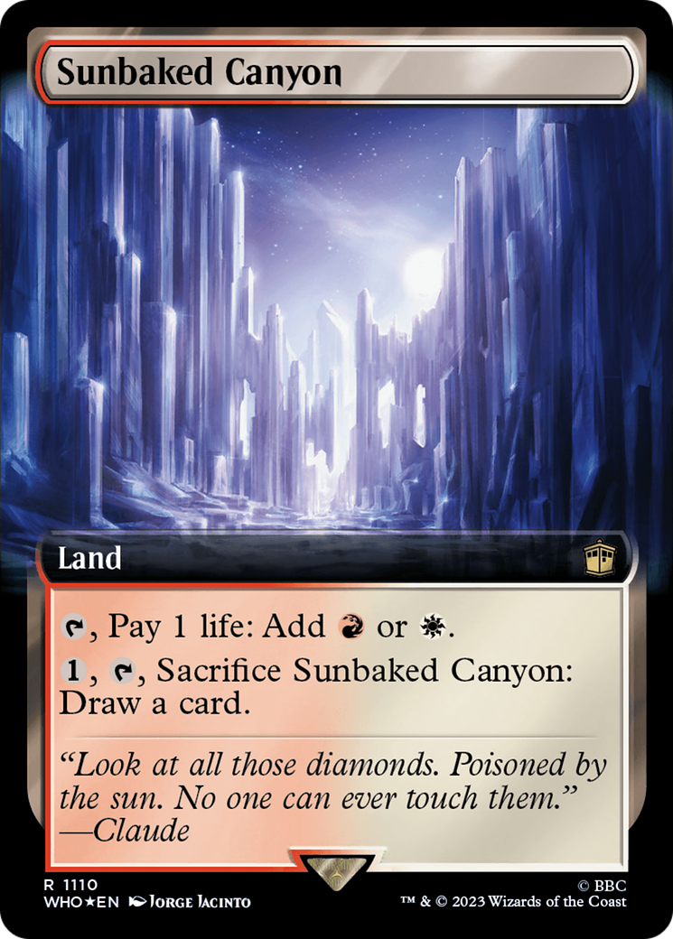 Sunbaked Canyon (Extended Art) (Surge Foil) [Doctor Who] | Magic Magpie