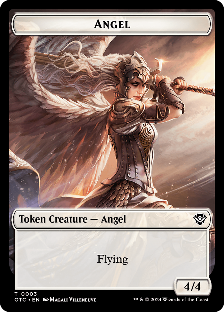 Elemental (0021) // Angel Double-Sided Token [Outlaws of Thunder Junction Commander Tokens] | Magic Magpie