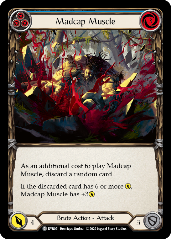 Madcap Muscle (Blue) [DYN021] (Dynasty)  Rainbow Foil | Magic Magpie