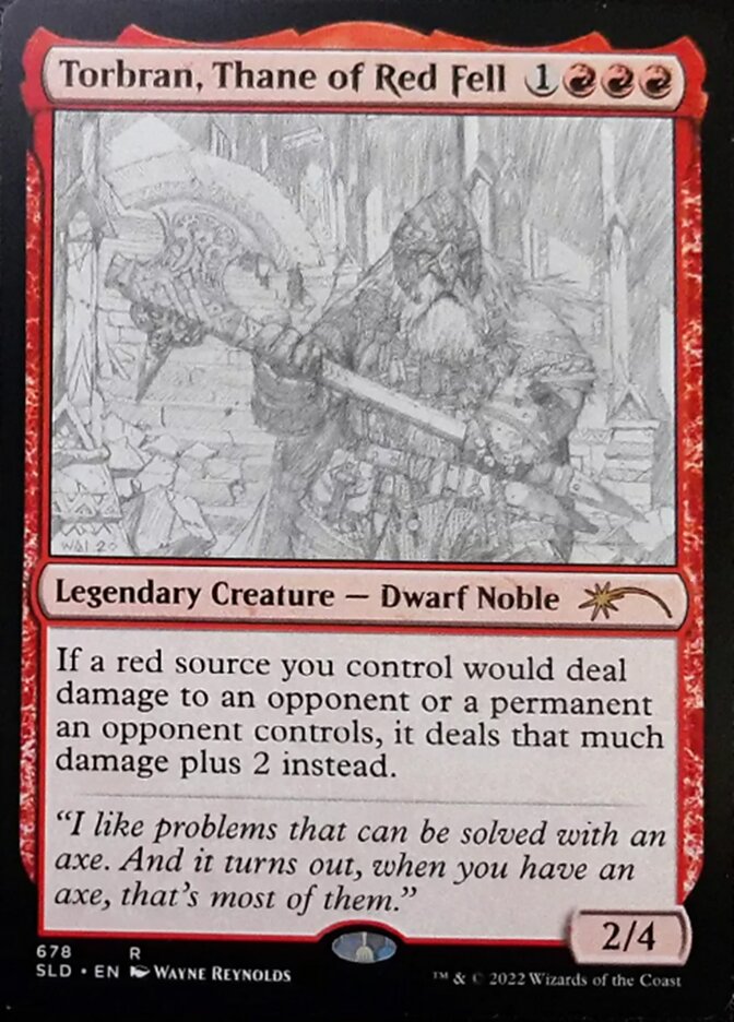 Torbran, Thane of Red Fell (Sketch) [Secret Lair Drop Promos] | Magic Magpie