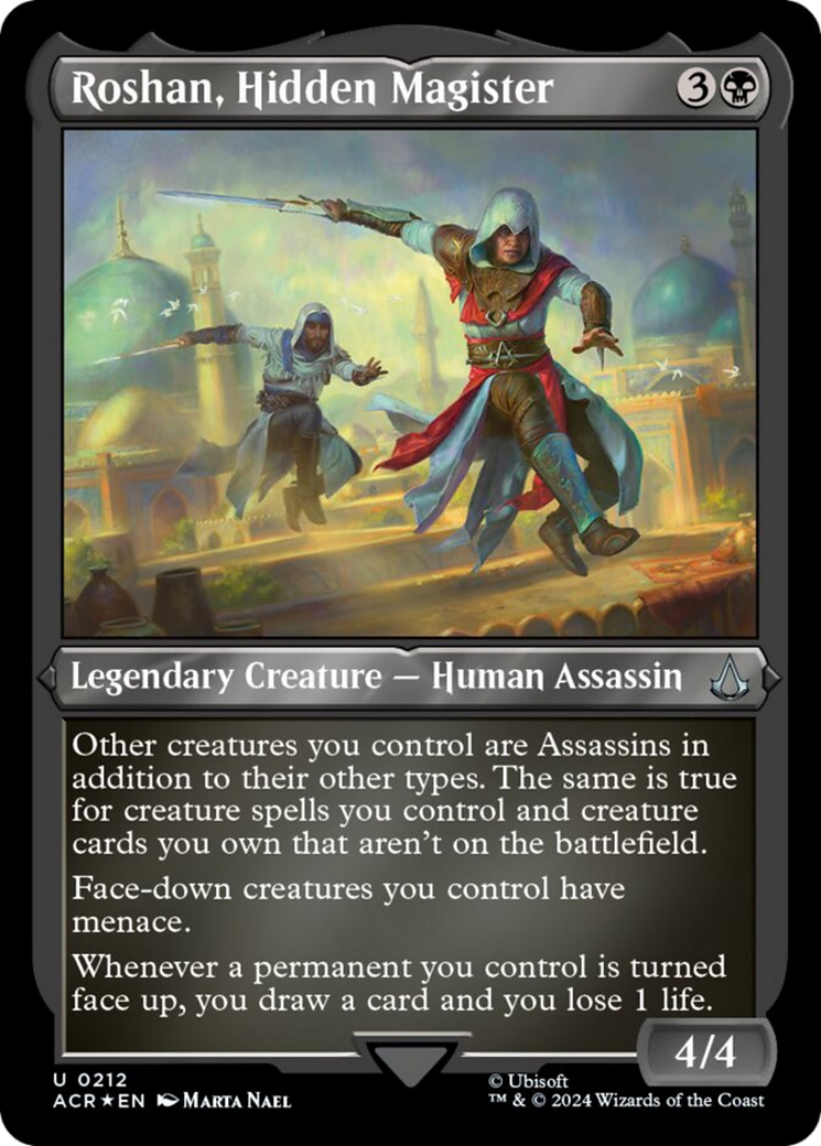 Roshan, Hidden Magister (Foil Etched) [Assassin's Creed] | Magic Magpie