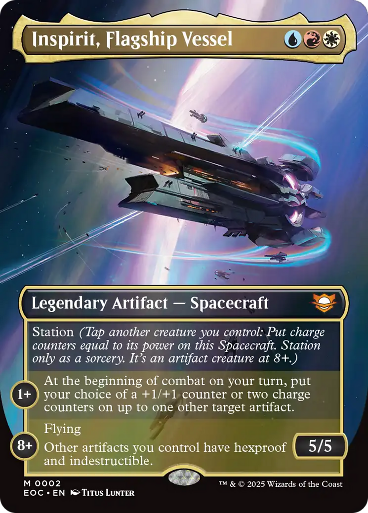 Inspirit, Flagship Vessel (Borderless) [Edge of Eternities Commander] | Magic Magpie
