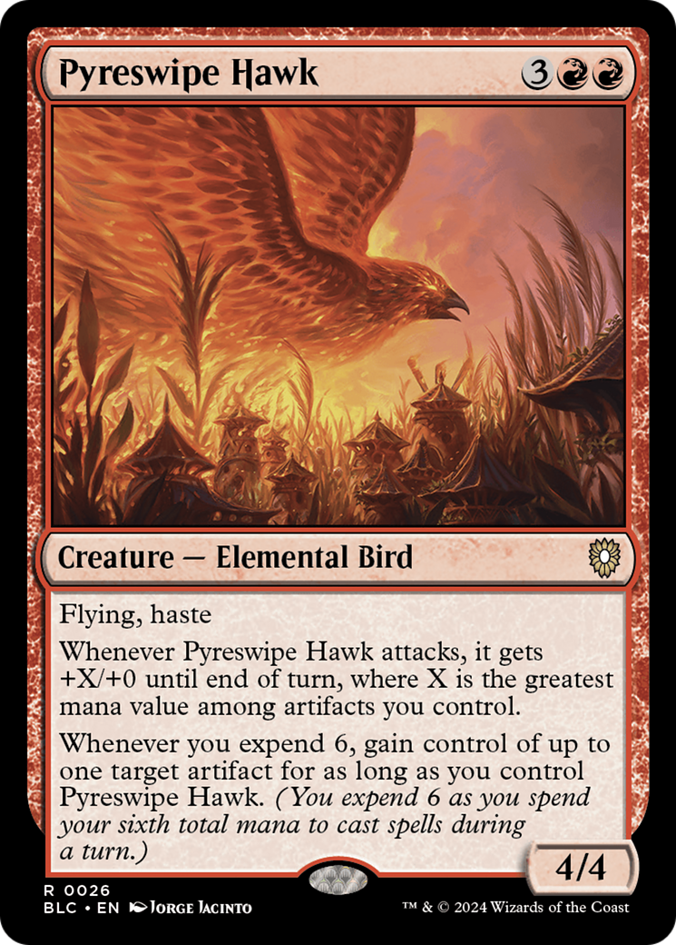 Pyreswipe Hawk [Bloomburrow Commander] | Magic Magpie