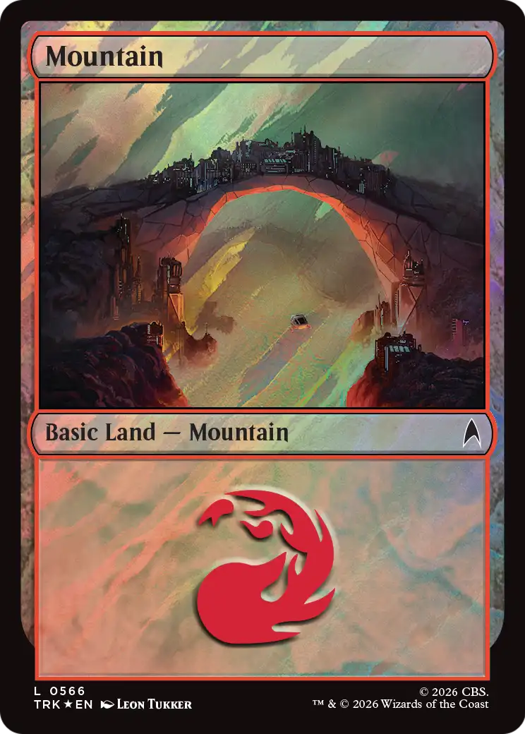 Mountain (0566) (Surge Foil) [Star Trek Commander] | Magic Magpie