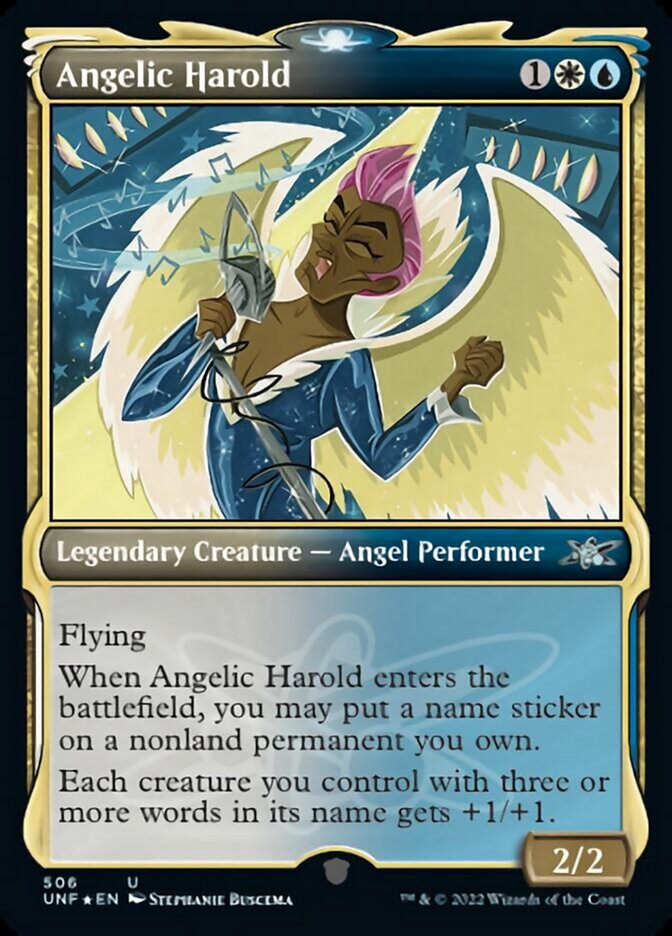 Angelic Harold (Showcase) (Galaxy Foil) [Unfinity] | Magic Magpie