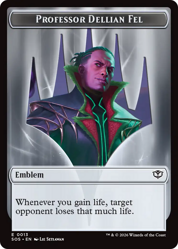 Professor Dellian Fel // Pest (0008) Double-Sided Token [Secrets of Strixhaven Tokens] | Magic Magpie
