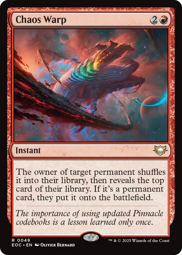 Chaos Warp [Edge of Eternities Commander] | Magic Magpie