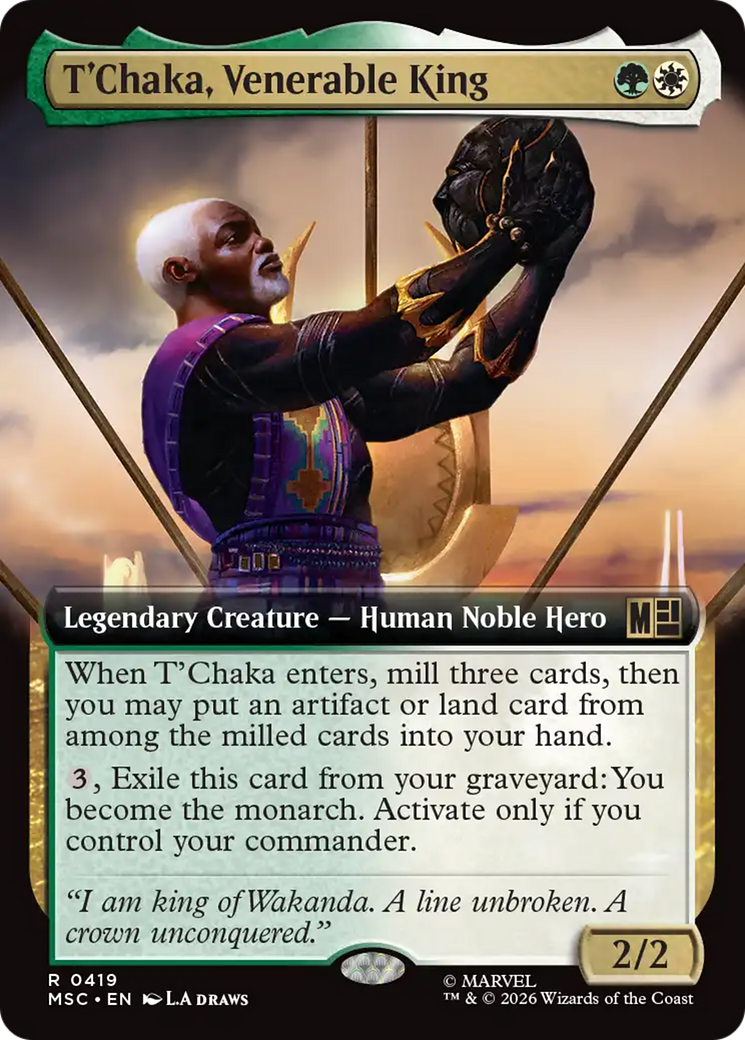 T'Chaka, Venerable King (Extended Art) [Marvel Super Heroes Commander] | Magic Magpie