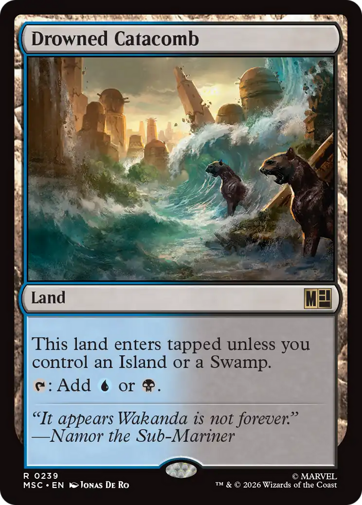 Drowned Catacomb (Surge Foil) [Marvel Super Heroes Commander] | Magic Magpie