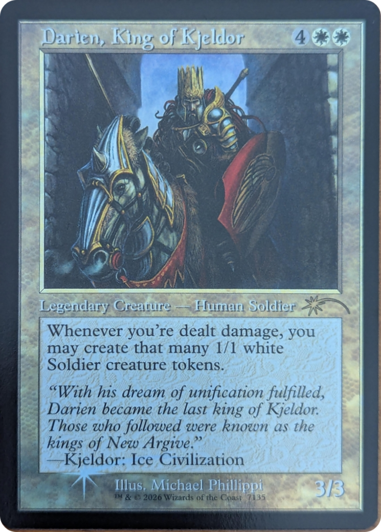 Darien, King of Kjeldor (7135) (Retro Frame) [Secret Lair Drop Series] | Magic Magpie