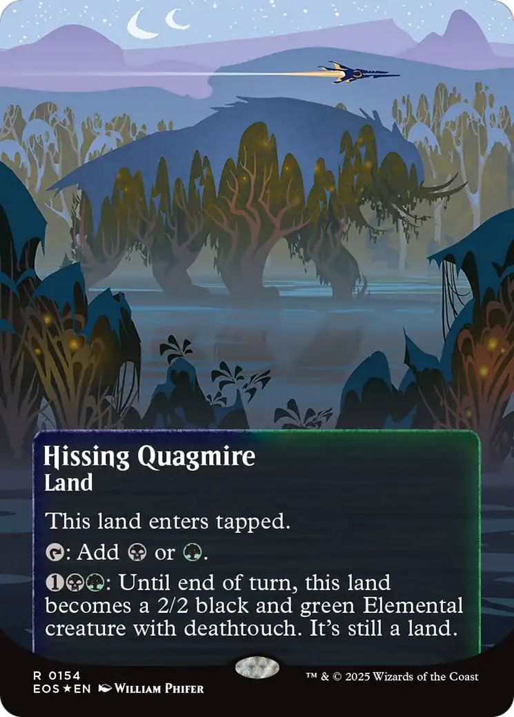 Hissing Quagmire (0154) (Borderless) (Galaxy Foil) [Edge of Eternities: Stellar Sights] | Magic Magpie