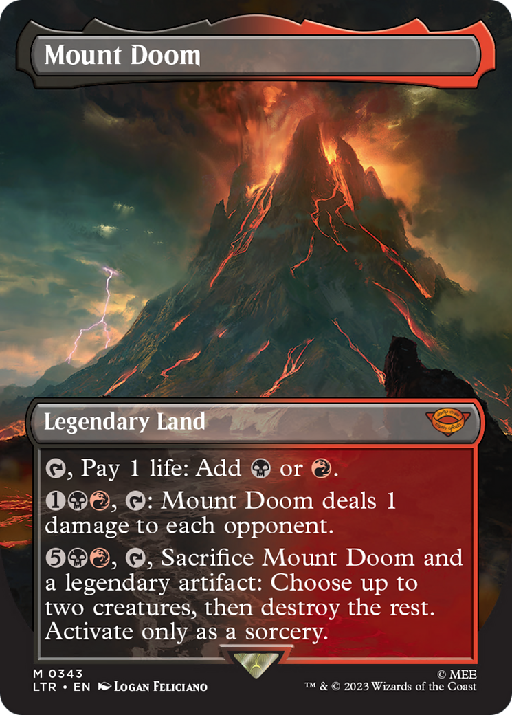 Mount Doom (Borderless Alternate Art) [The Lord of the Rings: Tales of Middle-Earth] | Magic Magpie