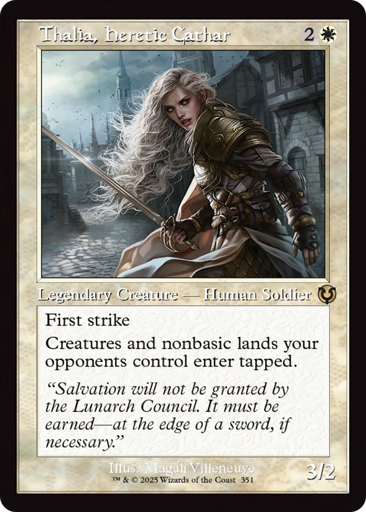 Thalia, Heretic Cathar (Retro Frame) [Innistrad Remastered] | Magic Magpie