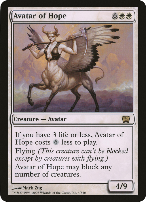 Avatar of Hope (Oversized) [Eighth Edition Box Topper] | Magic Magpie