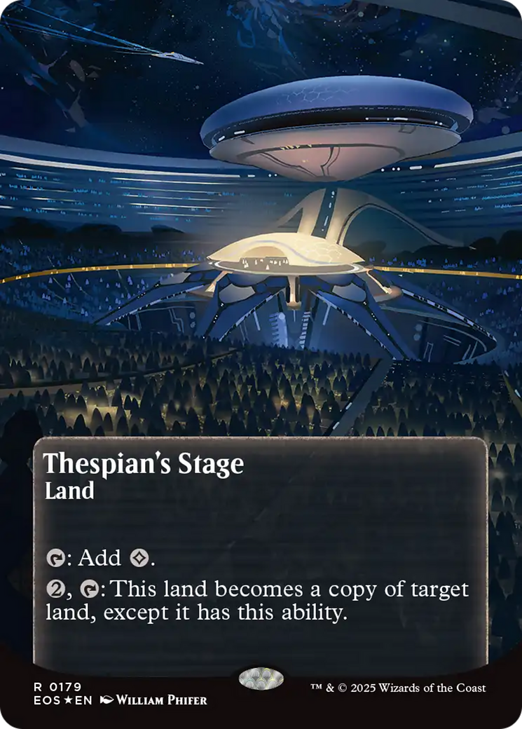 Thespian's Stage (0179) (Borderless) (Galaxy Foil) [Edge of Eternities: Stellar Sights] | Magic Magpie