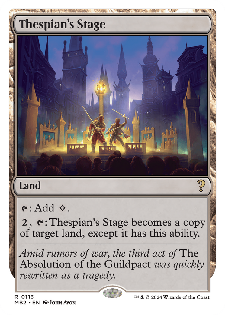 Thespian's Stage (White Border) [Mystery Booster 2] | Magic Magpie