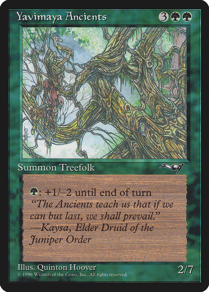 Yavimaya Ancients (Druid Art) [Alliances] | Magic Magpie