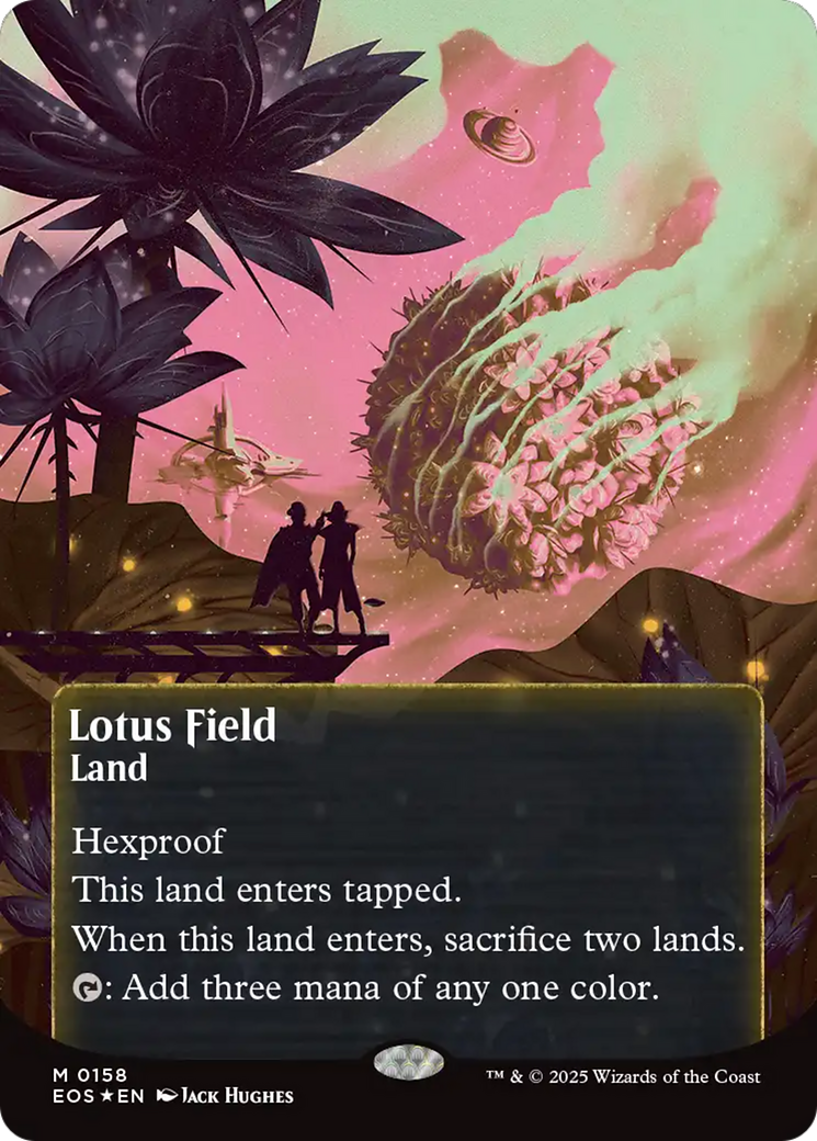 Lotus Field (0158) (Borderless) (Galaxy Foil) [Edge of Eternities: Stellar Sights] | Magic Magpie