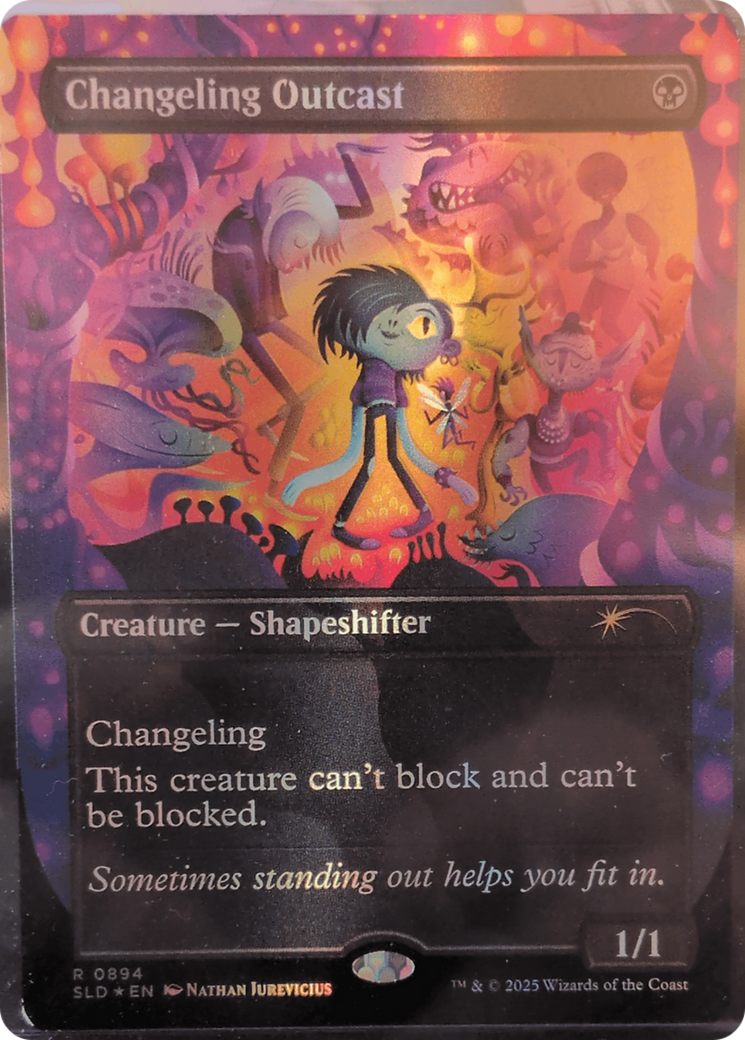 Changeling Outcast (Rainbow Foil) [Secret Lair Drop Series] | Magic Magpie