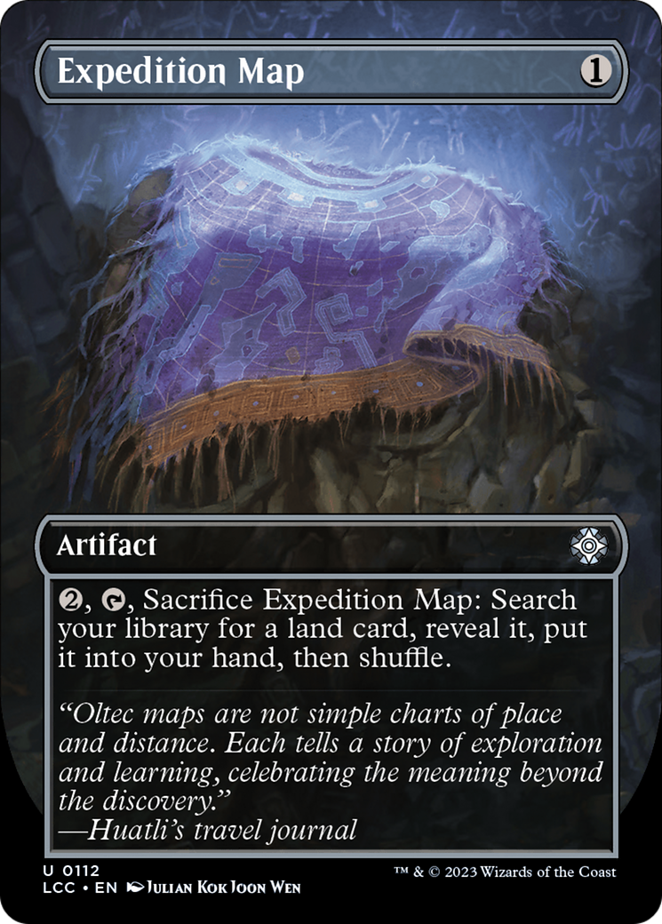 Expedition Map (Borderless) [The Lost Caverns of Ixalan Commander] | Magic Magpie