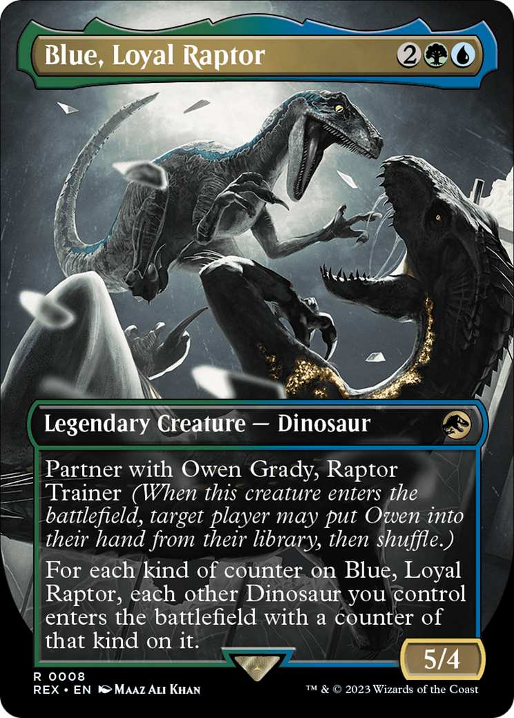 Blue, Loyal Raptor (Borderless) [Jurassic World Collection] | Magic Magpie