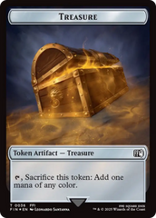 Foretell // Treasure Double-Sided Token (Surge Foil) [FINAL FANTASY Commander Tokens] | Magic Magpie