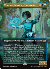 Zimone, Mystery Unraveler (Borderless) [Duskmourn: House of Horror Commander] | Magic Magpie