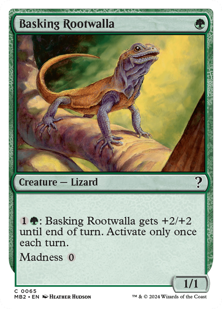 Basking Rootwalla (White Border) [Mystery Booster 2] | Magic Magpie