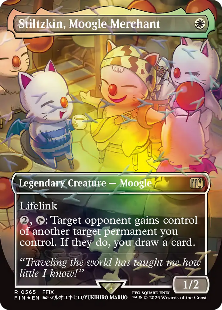 Stiltzkin, Moogle Merchant (Borderless) (Chocobo Track Foil) [FINAL FANTASY] | Magic Magpie