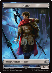 Hero (0007) // Wizard (0015) Double-Sided Token [FINAL FANTASY Tokens] | Magic Magpie