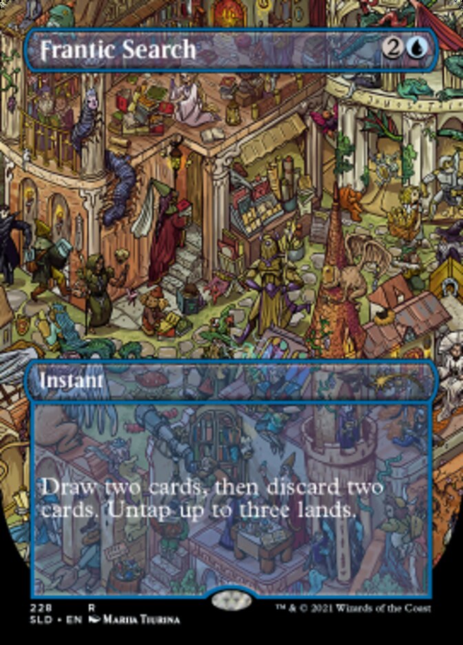Frantic Search (Borderless) [Secret Lair Drop Series] | Magic Magpie