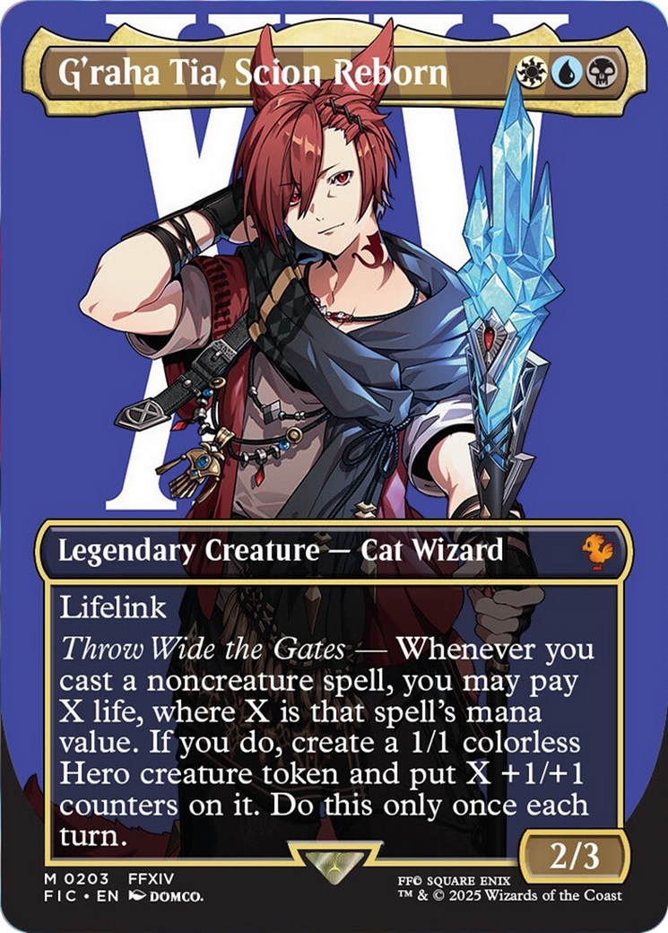G'raha Tia, Scion Reborn (Borderless) [FINAL FANTASY Commander] | Magic Magpie