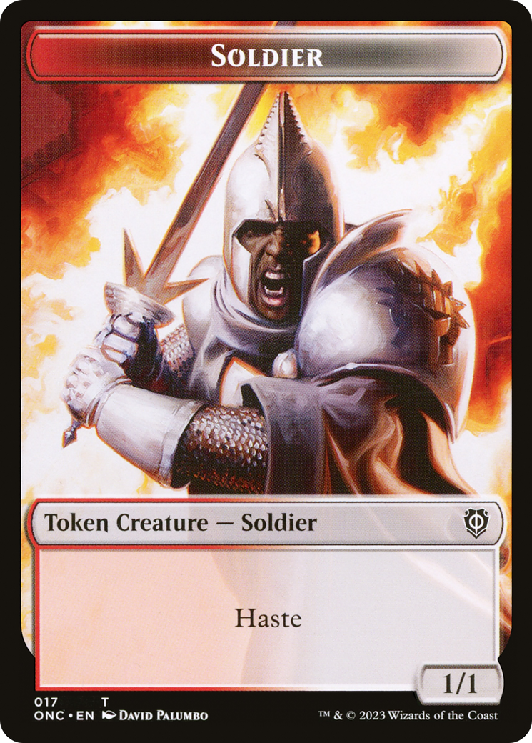 Copy // Soldier Double-Sided Token (Surge Foil) [Marvel Super Heroes Commander Tokens] | Magic Magpie