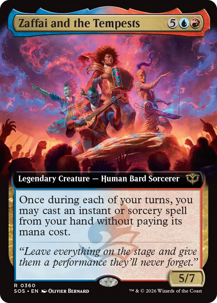 Zaffai and the Tempests (Extended Art) [Secrets of Strixhaven] | Magic Magpie