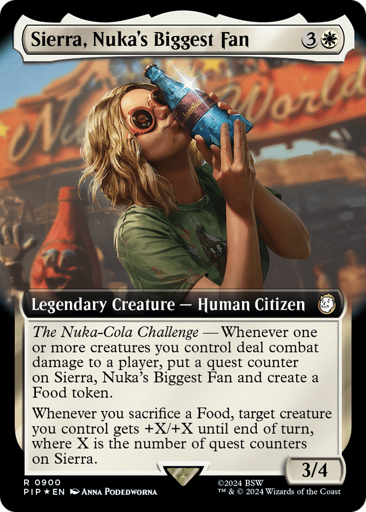 Sierra, Nuka's Biggest Fan (Extended Art) (Surge Foil) [Fallout] | Magic Magpie