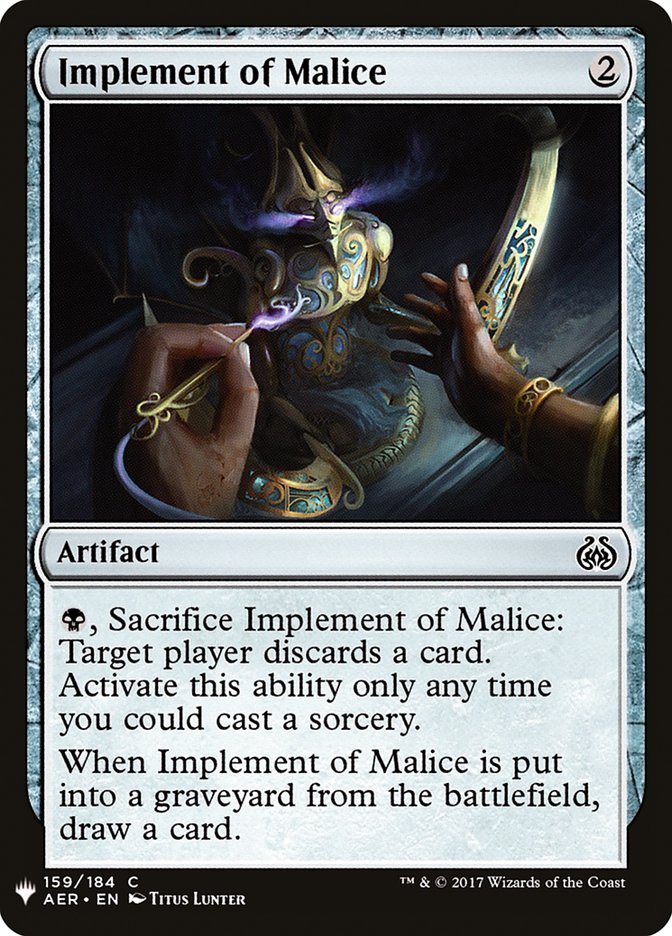 Implement of Malice [Mystery Booster] | Magic Magpie