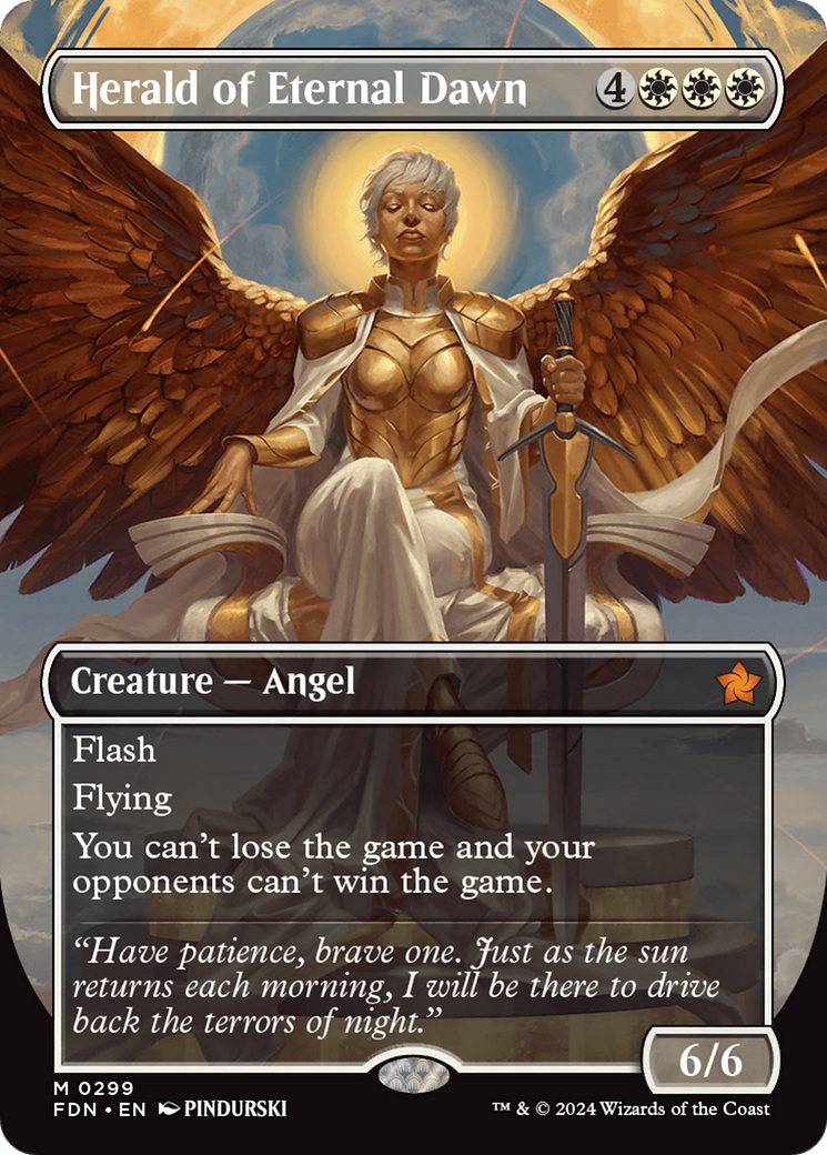 Herald of Eternal Dawn (Borderless) [Foundations] | Magic Magpie