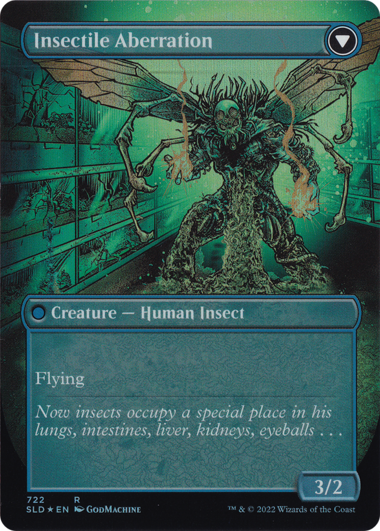 Delver of Secrets // Insectile Aberration (Borderless) [Secret Lair: From Cute to Brute] | Magic Magpie