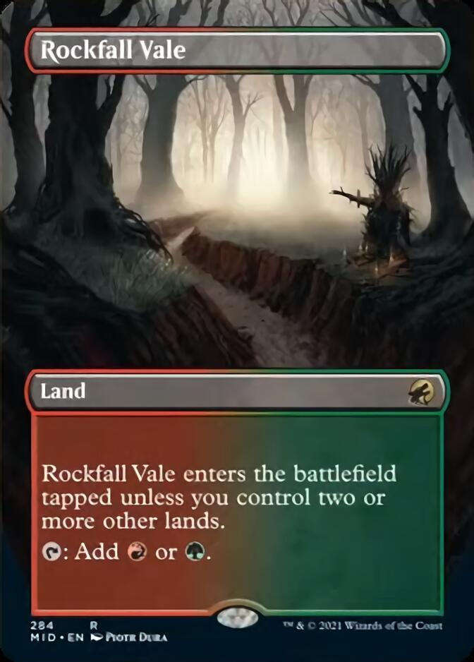 Rockfall Vale (Borderless Alternate Art) [Innistrad: Midnight Hunt] | Magic Magpie
