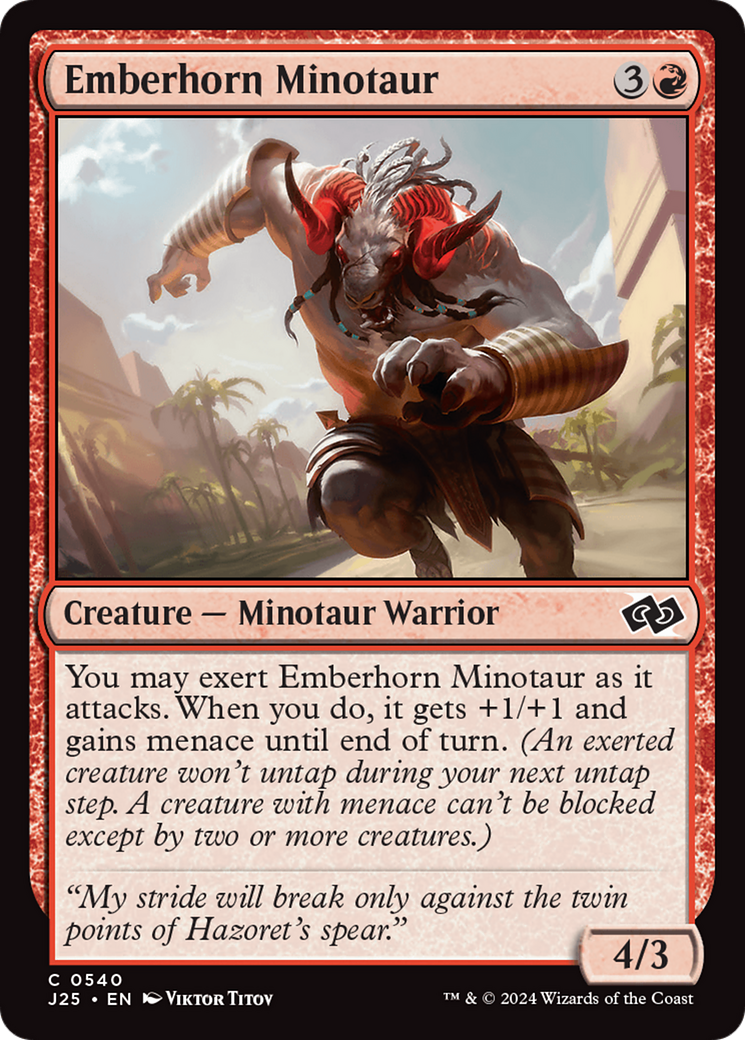 Emberhorn Minotaur [Foundations Jumpstart] | Magic Magpie