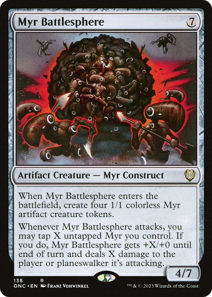 Myr Battlesphere [Phyrexia: All Will Be One Commander] | Magic Magpie