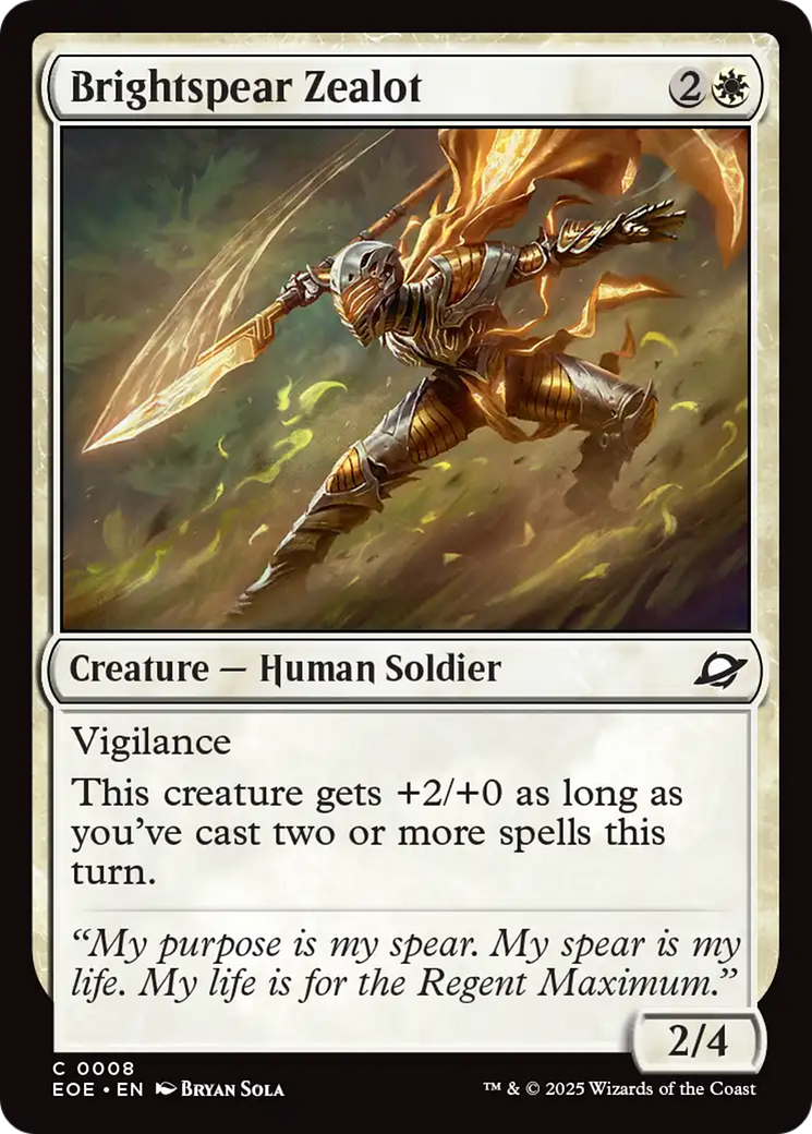 Brightspear Zealot [Edge of Eternities] | Magic Magpie