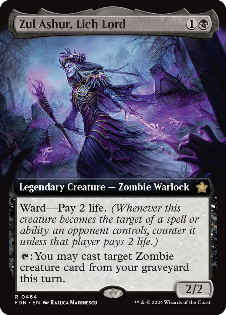 Zul Ashur, Lich Lord (Extended Art) [Foundations] | Magic Magpie