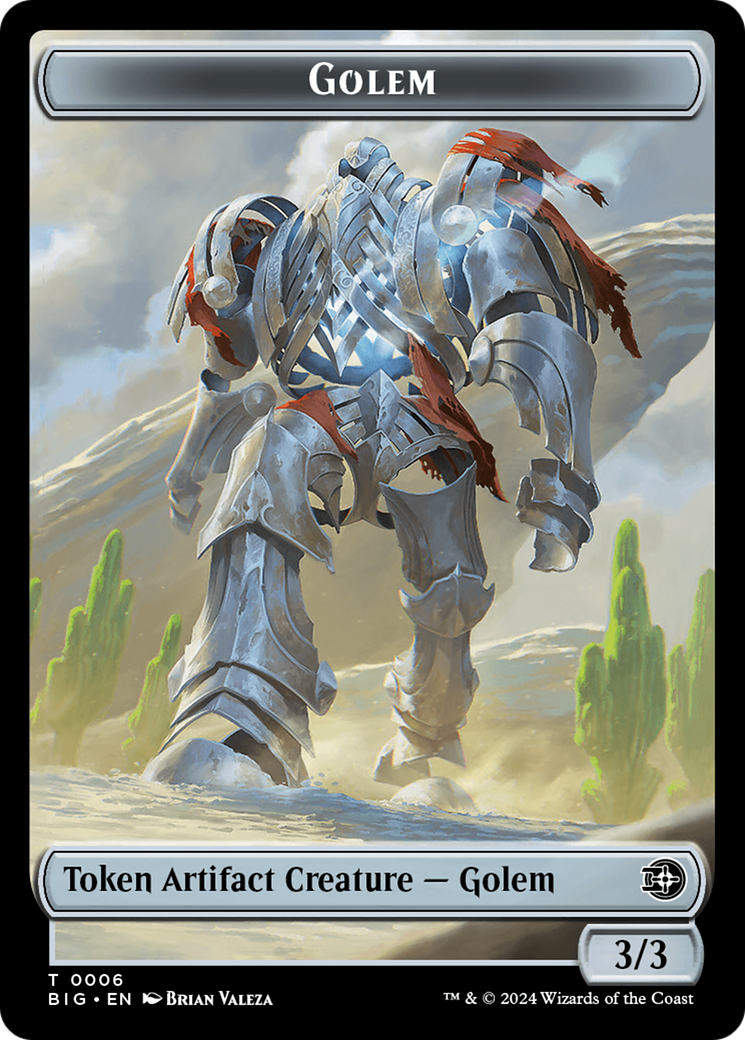 Golem // Plot Double-Sided Token [Outlaws of Thunder Junction: The Big Score Tokens] | Magic Magpie