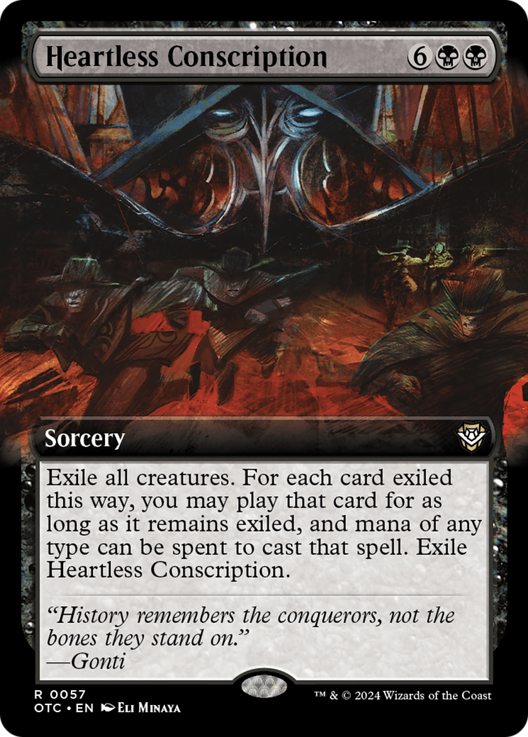 Heartless Conscription (Extended Art) [Outlaws of Thunder Junction Commander] | Magic Magpie