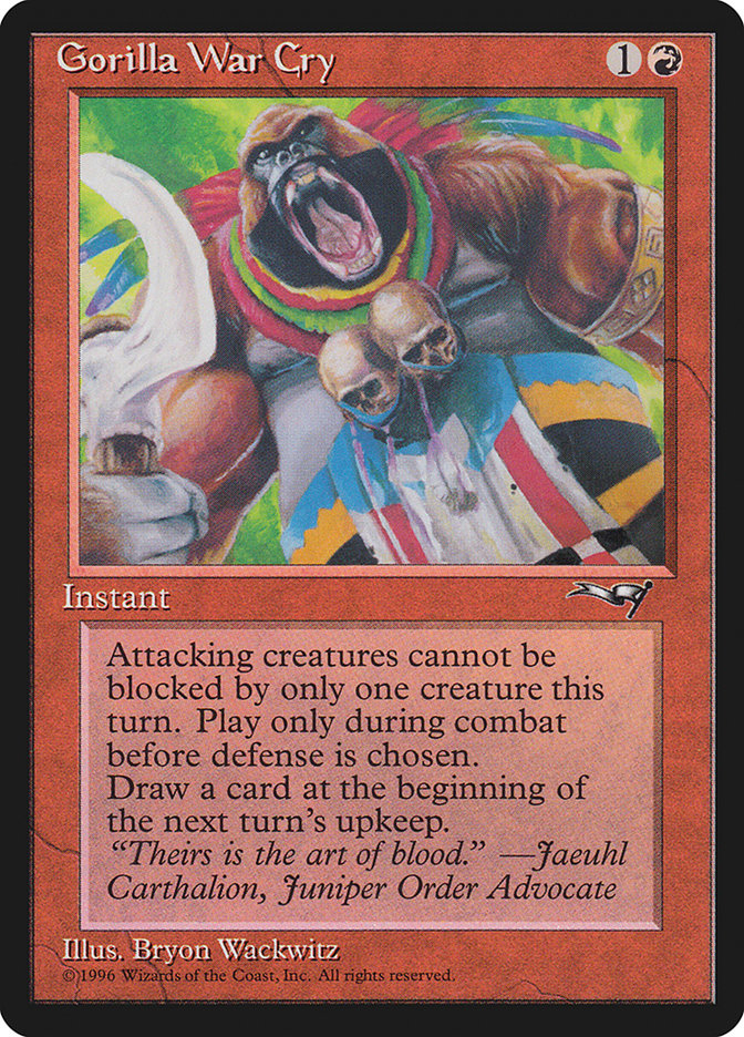 Gorilla War Cry (Sickle Blade) [Alliances] | Magic Magpie