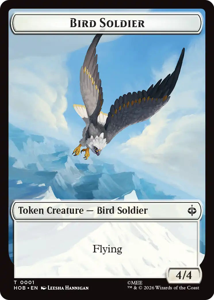 Bird Soldier // Axe Double-Sided Token [The Hobbit Tokens] | Magic Magpie
