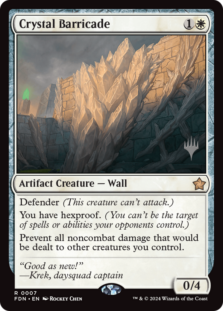 Crystal Barricade [Foundations Promos] | Magic Magpie