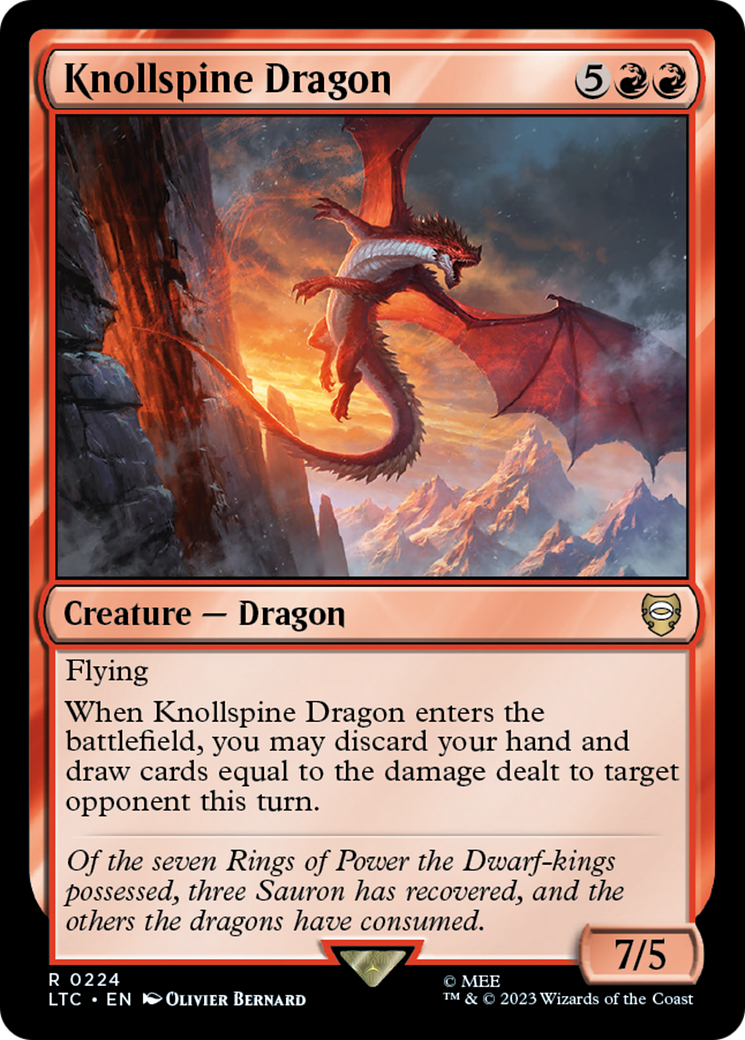 Knollspine Dragon [The Lord of the Rings: Tales of Middle-Earth Commander] | Magic Magpie